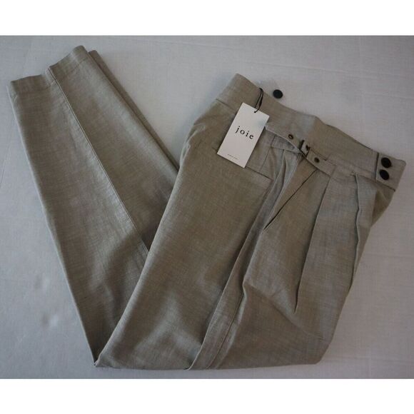 Joie B0008F09190 Women's Sz 4 Oatmeal/Beige Nadia Cotton Tapered Leg Pants - Picture 9 of 11